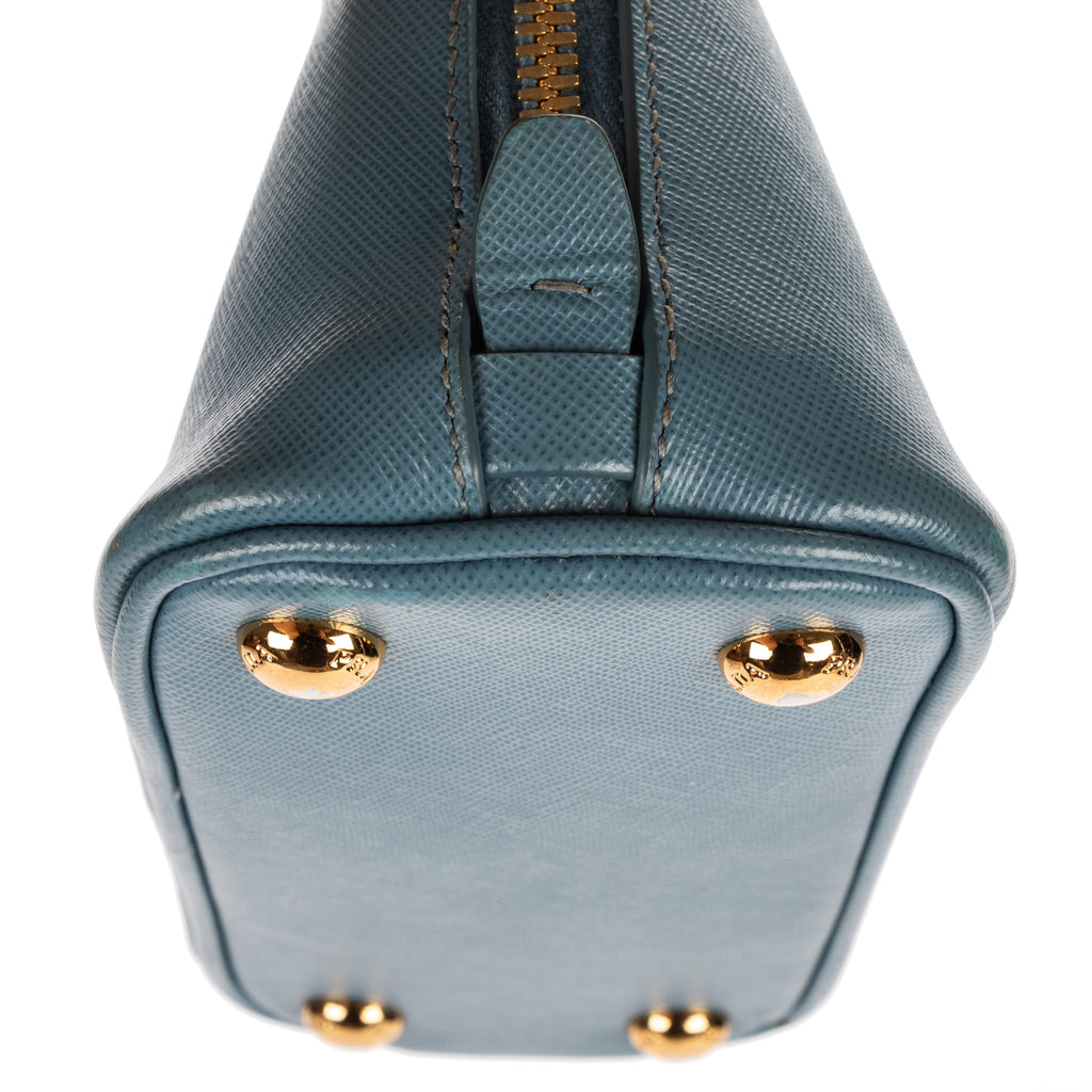 Shoulder Bag Mini Promenada Mini Blue Saffiano Lux Leather