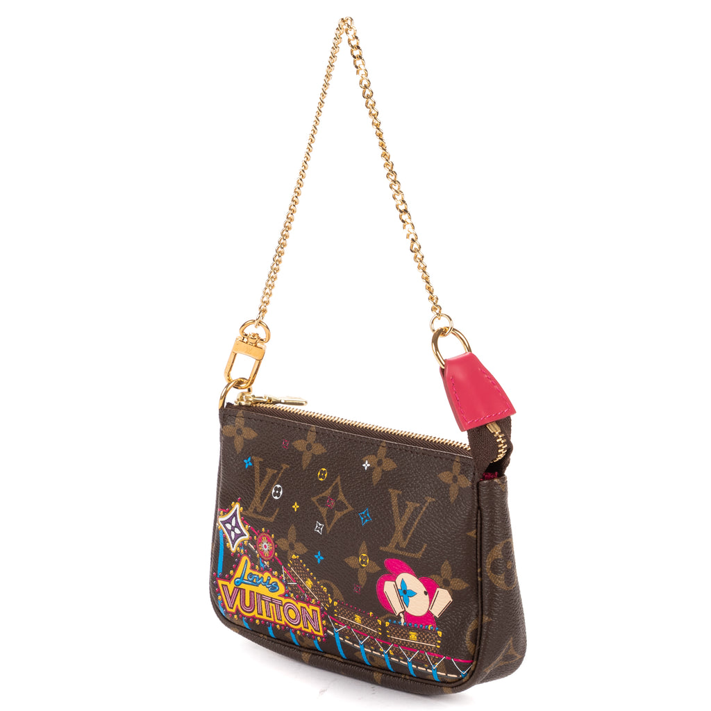 Shoulder Bag Ltd. Ed. Vivienne Roller Coaster Mini Pochette Brown Printed Monogram Canvas