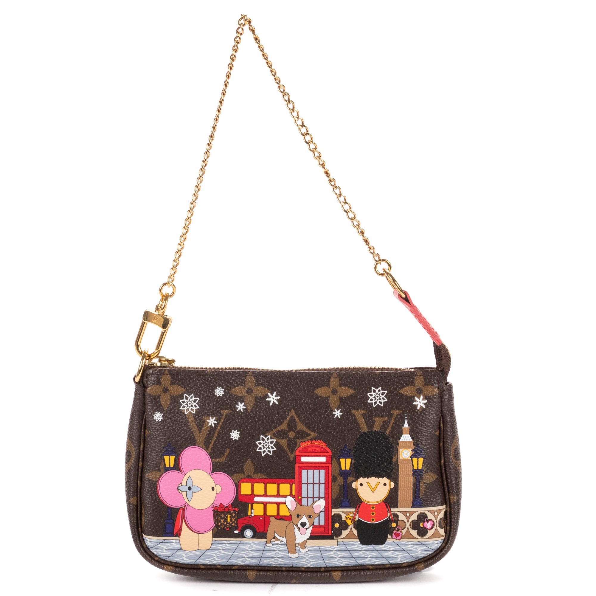 Shoulder Bag Ltd. Ed. Vivienne Mascot Print Mini Pochette Brown Printed Monogram Canvas