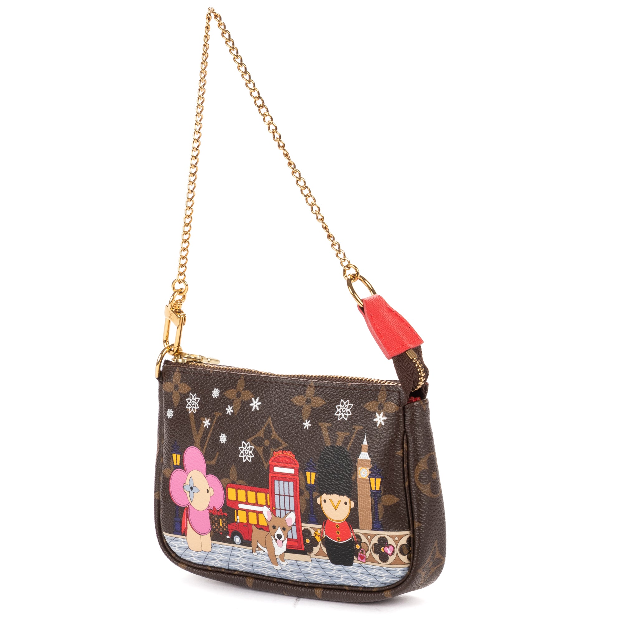 Shoulder Bag Ltd. Ed. Vivienne Mascot Print Mini Pochette Brown Printed Monogram Canvas