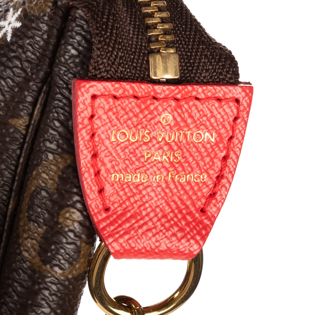 Shoulder Bag Ltd. Ed. Vivienne Mascot Print Mini Pochette Brown Printed Monogram Canvas