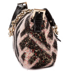 Shoulder Bag Mama Forever Black Sequin Canvas