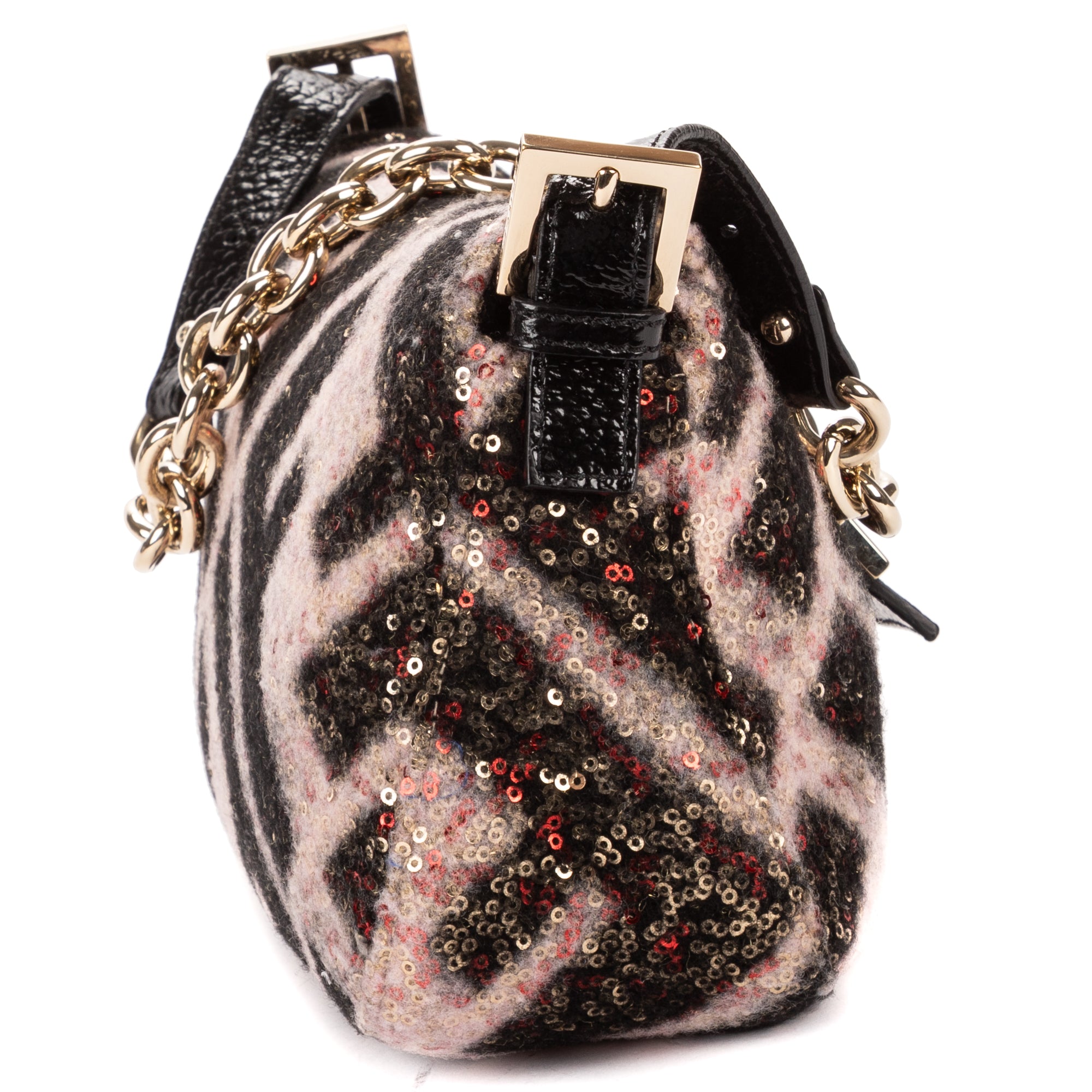 Shoulder Bag Mama Forever Black Sequin Canvas