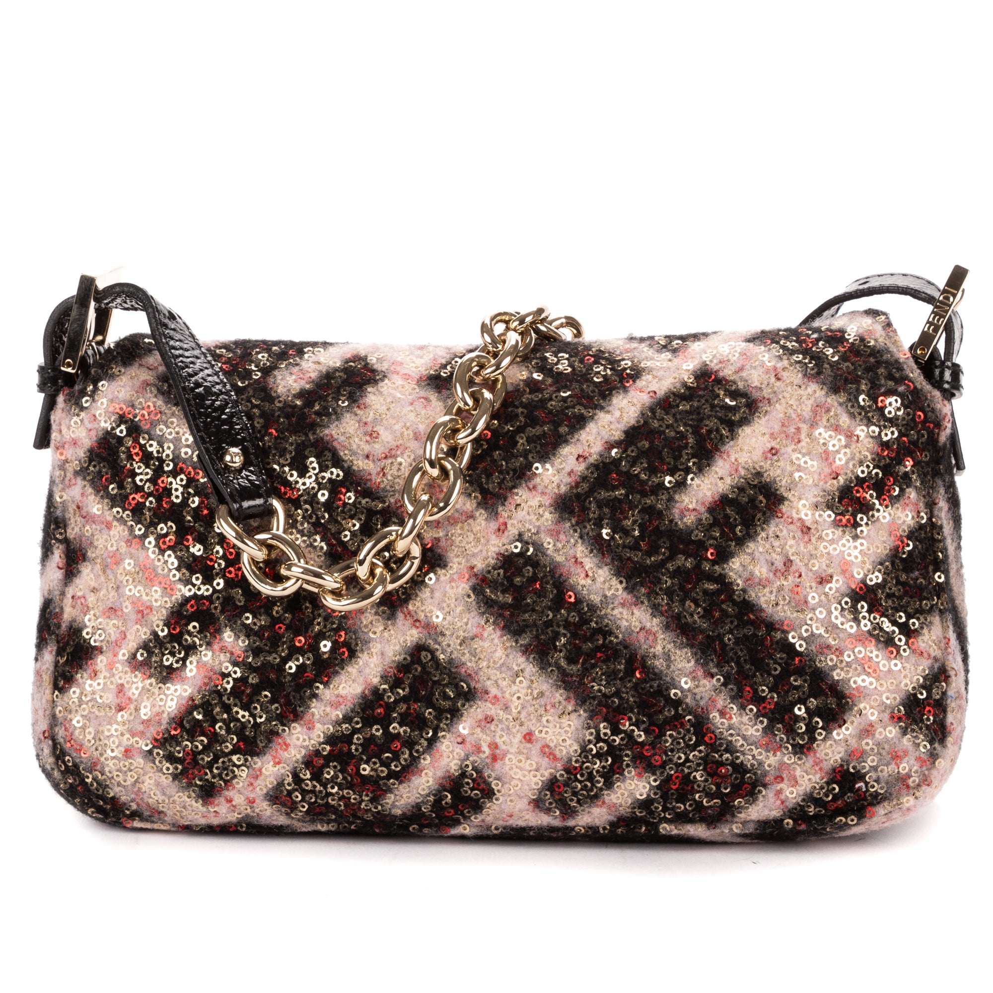 Shoulder Bag Mama Forever Black Sequin Canvas