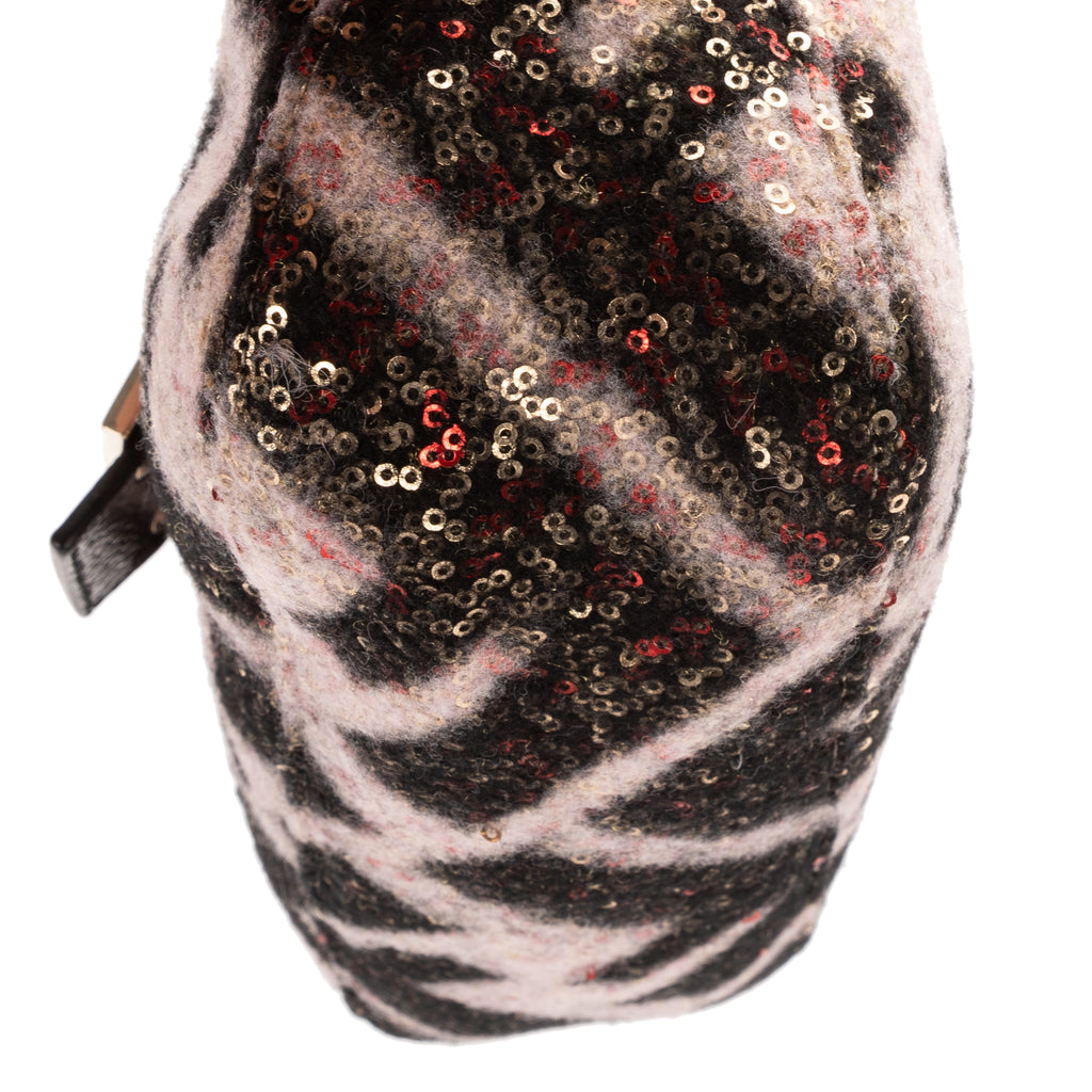 Shoulder Bag Mama Forever Black Sequin Canvas