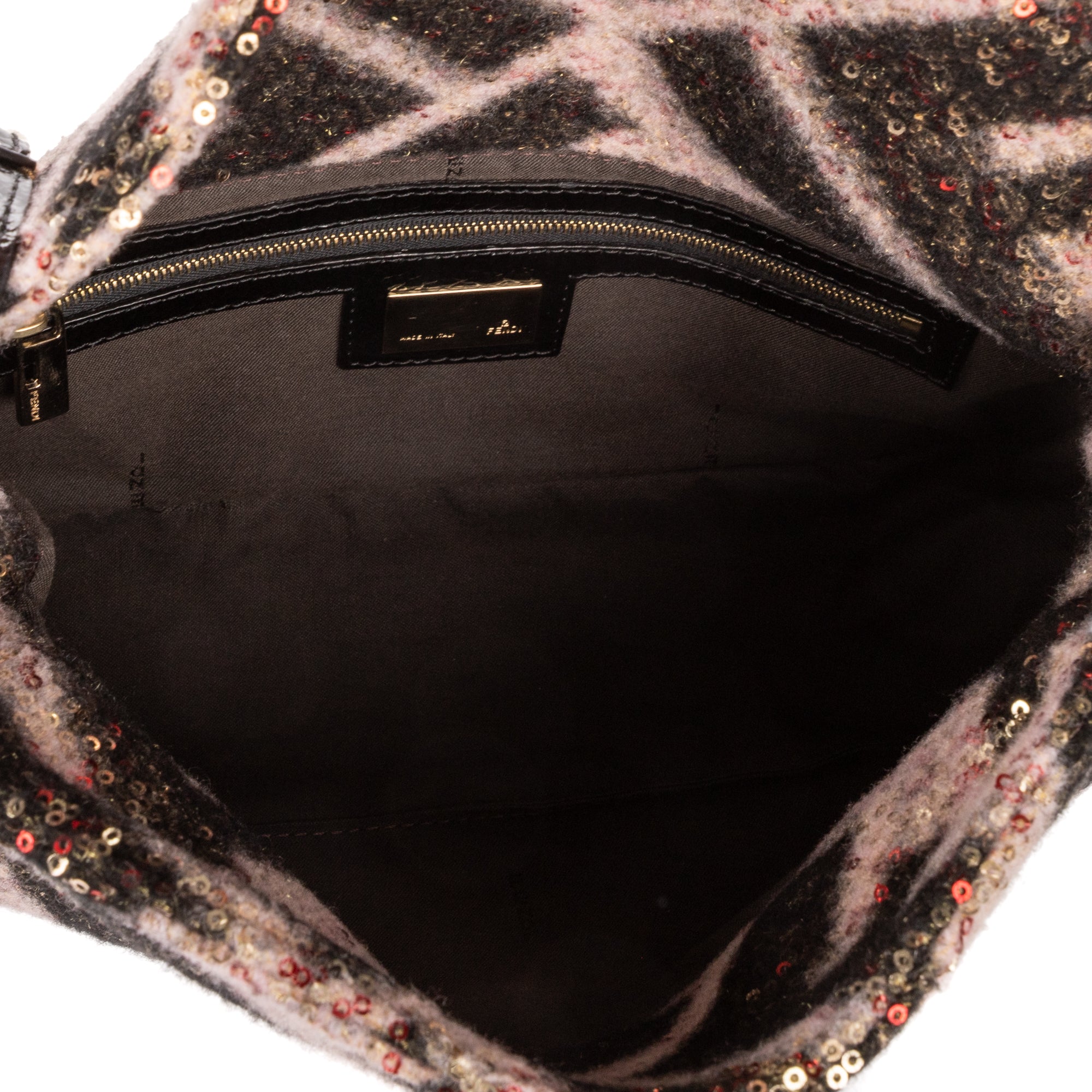 Shoulder Bag Mama Forever Black Sequin Canvas