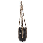 Shoulder Bag Mini Lucky Charms Round Clutch Bag Mini Black Quilted Lambskin Leather