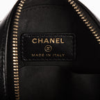Shoulder Bag Mini Lucky Charms Round Clutch Bag Mini Black Quilted Lambskin Leather