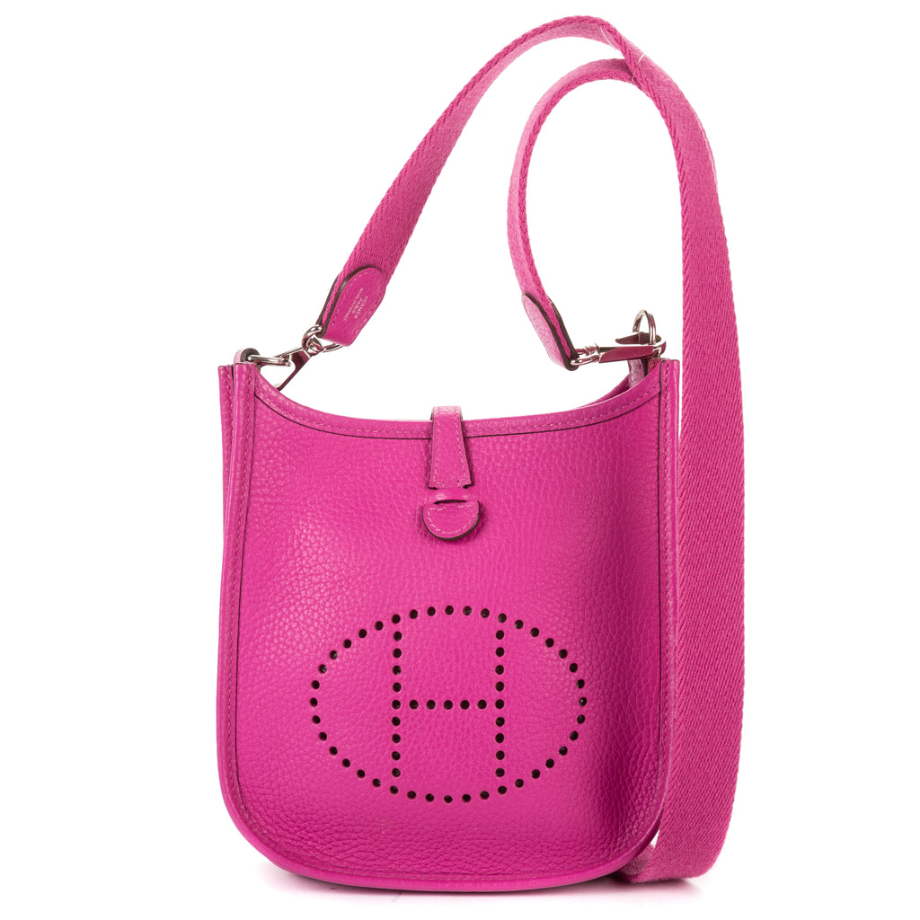 Shoulder Bag Evelyne TPM Pink Clemence Leather