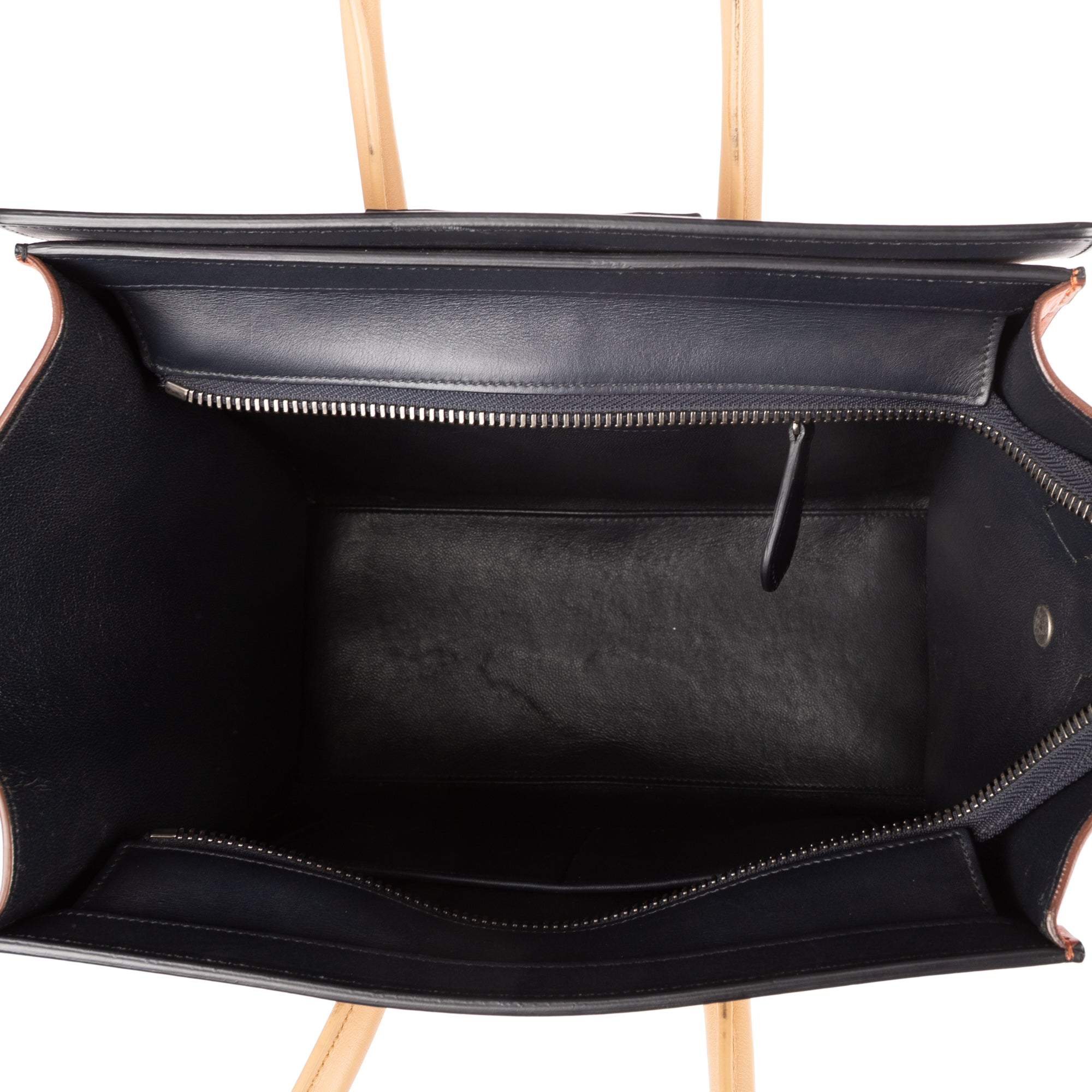 Shoulder Bag Micro Tri-color Lugagge Brown Smooth Calfskin Leather