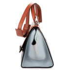 Shoulder Bag Small Tricolor Trapeze Small Blue Smooth Calfskin Leather
