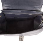 Shoulder Bag Small Tricolor Trapeze Small Blue Smooth Calfskin Leather