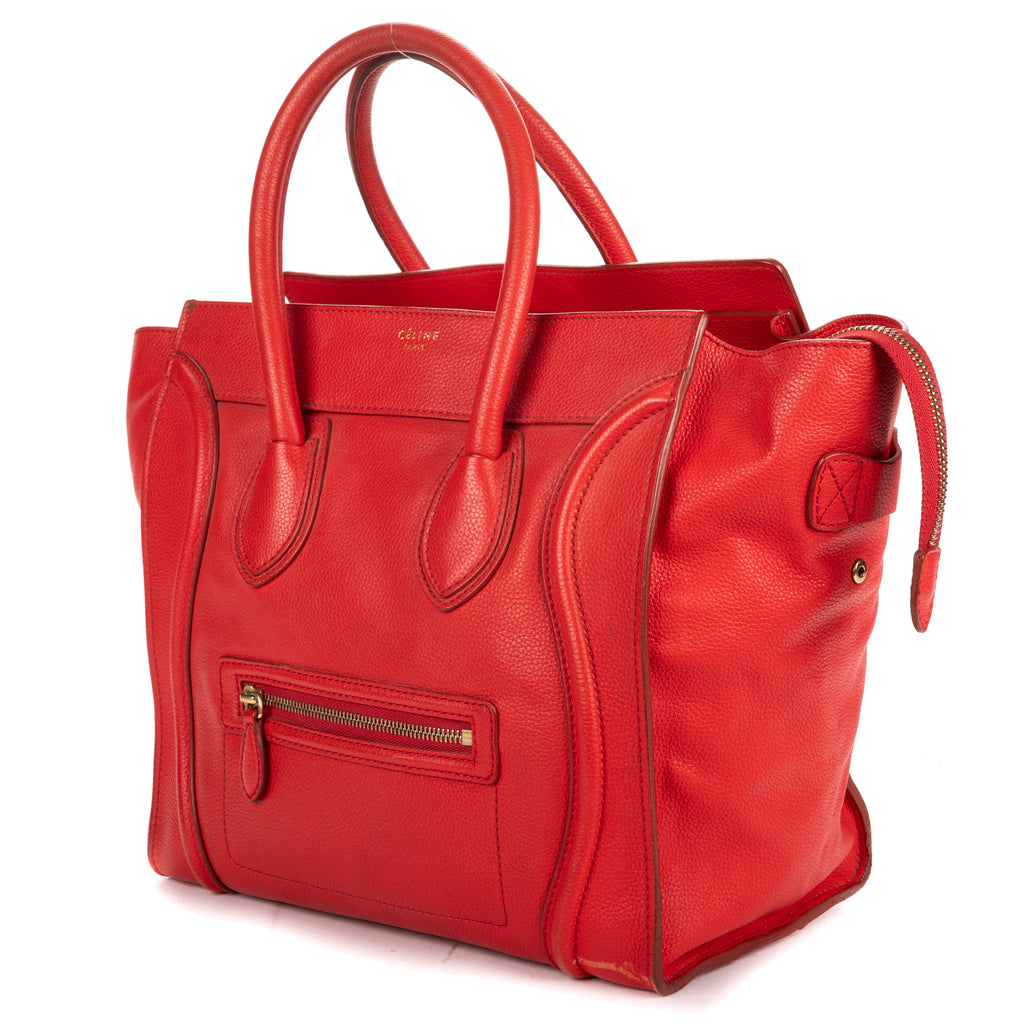 Handbag Mini Lugagge Bag Mini Red Calfskin Leather