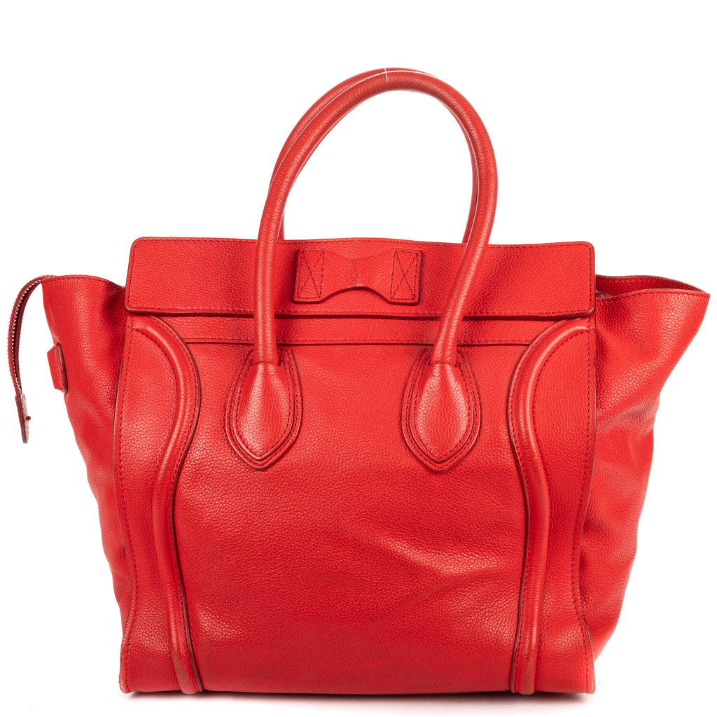Handbag Mini Lugagge Bag Mini Red Calfskin Leather