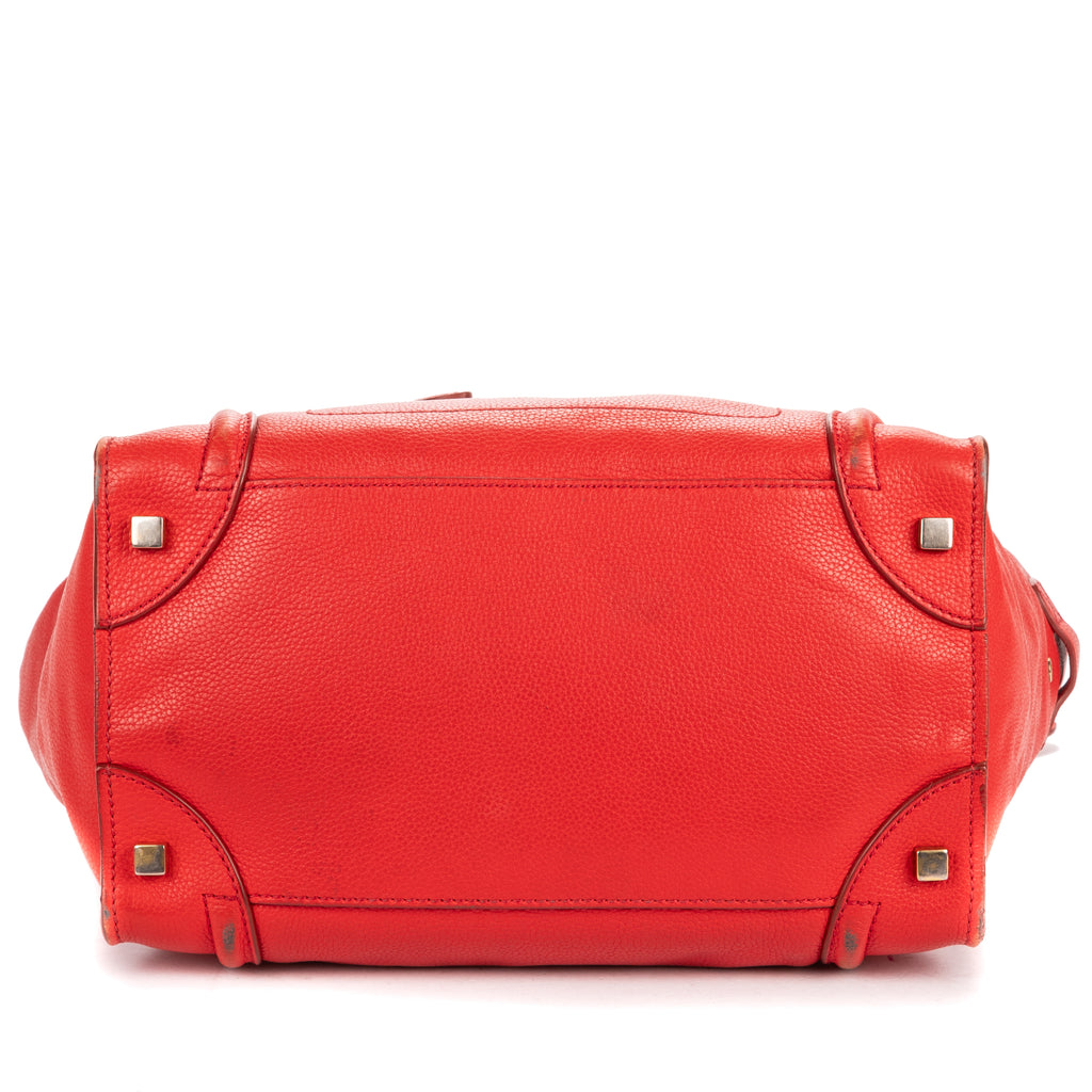 Handbag Mini Lugagge Bag Mini Red Calfskin Leather
