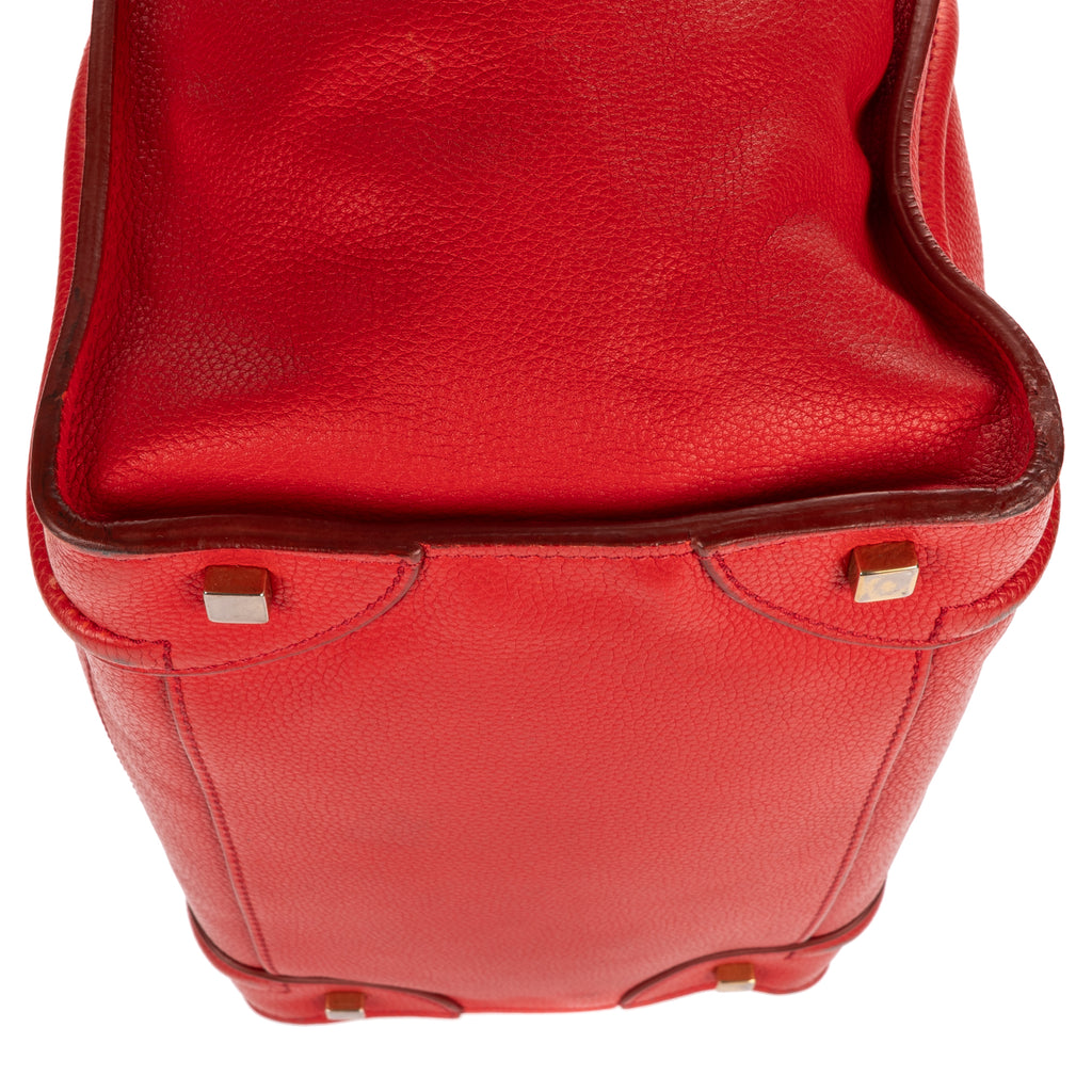 Handbag Mini Lugagge Bag Mini Red Calfskin Leather