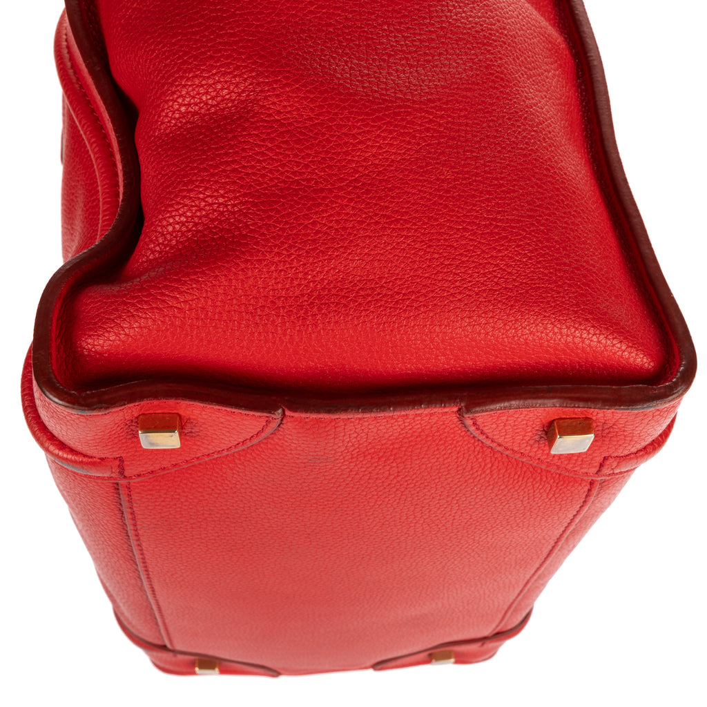 Handbag Mini Lugagge Bag Mini Red Calfskin Leather