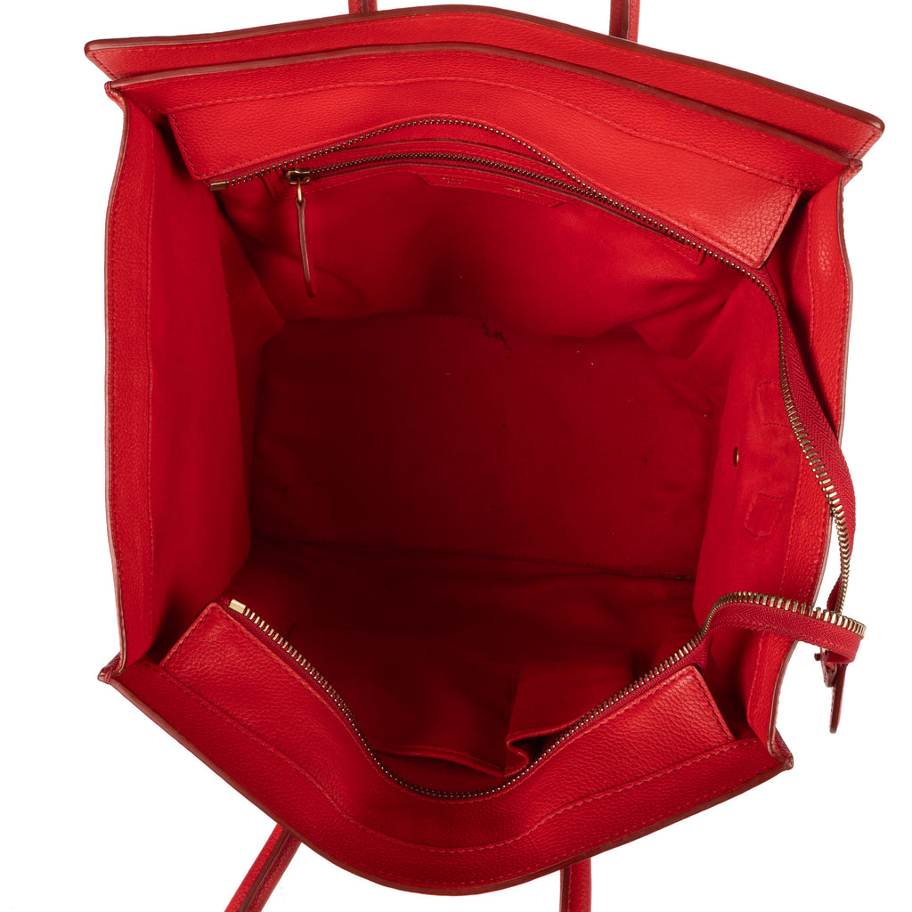 Handbag Mini Lugagge Bag Mini Red Calfskin Leather