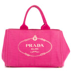 Shoulder Bag Medium Canapa Tote Medium Pink Logo Print Canvas
