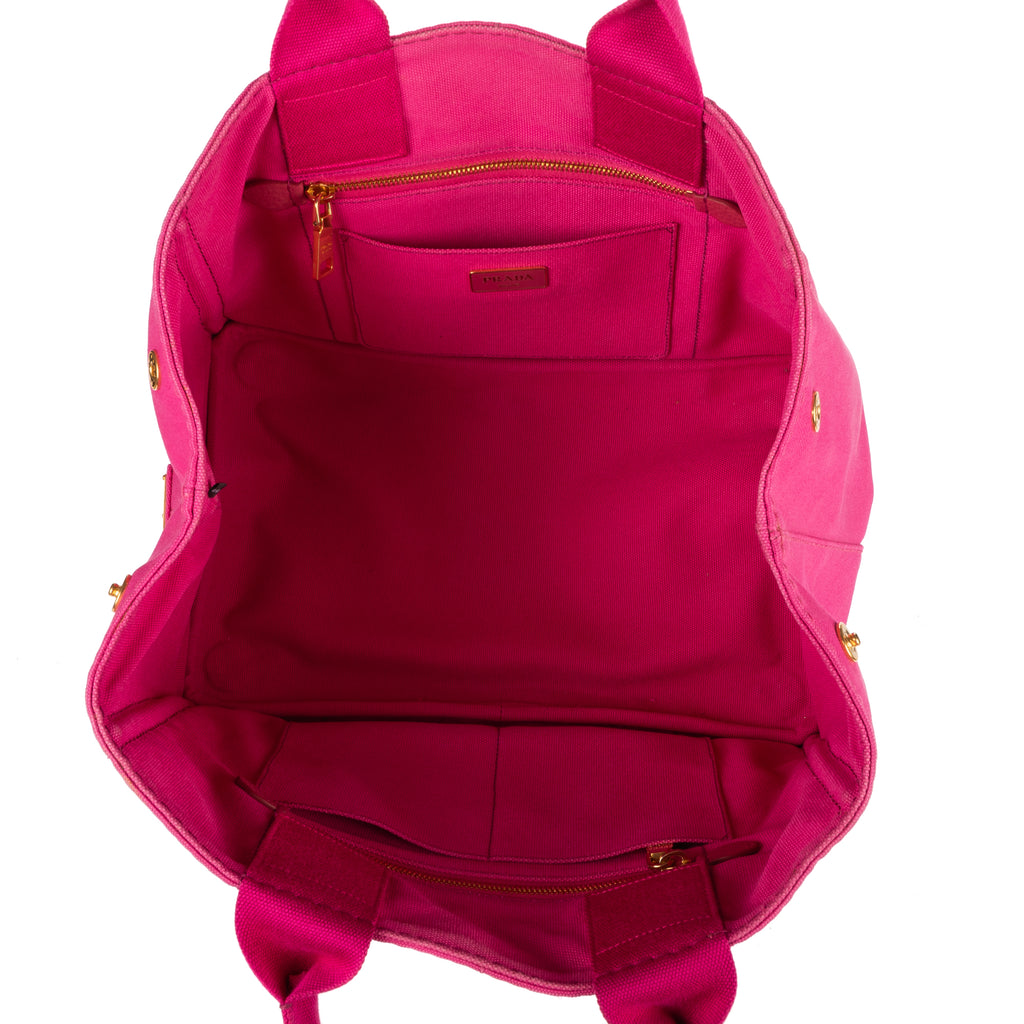 Shoulder Bag Medium Canapa Tote Medium Pink Logo Print Canvas