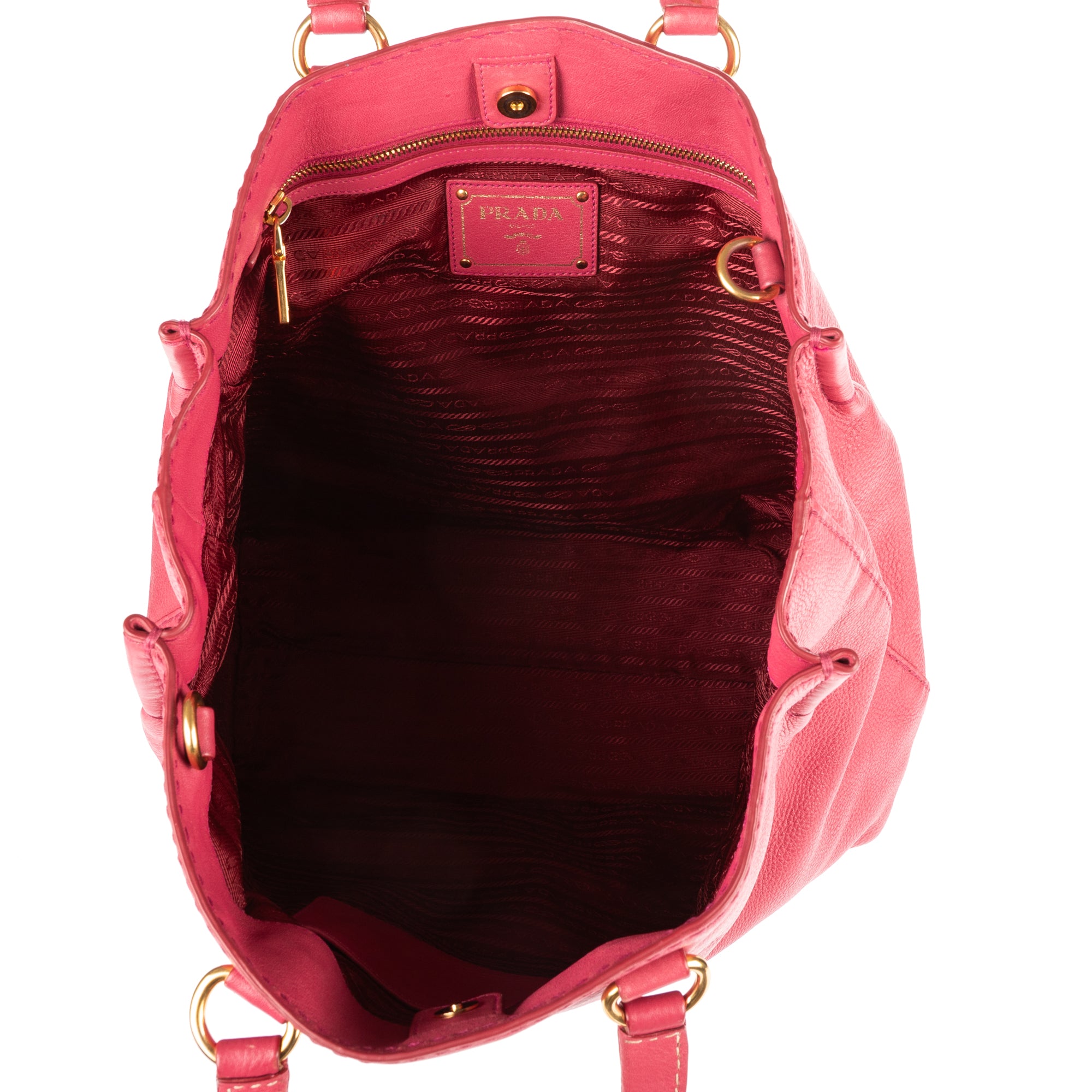 Shoulder Bag Tote Bag Pink Calfskin Leather