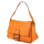 Shoulder Bag Mama Forever Orange Pebbled Leather