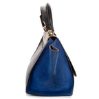 Shoulder Bag Medium Tricolor Trapeze Medium Taupe Smooth Calfskin Leather