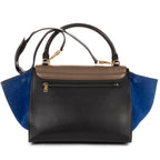 Shoulder Bag Medium Tricolor Trapeze Medium Taupe Smooth Calfskin Leather