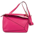 Shoulder Bag Medium Puzzle Bag Medium Pink Pebbled Calfskin Leather