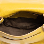 Shoulder Bag Marcie Mini Flap Bag Mini Yellow Pebbled Calfskin Leather