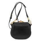 Shoulder Bag Small Nile Bracelet Bag Small Black Calfskin Leather