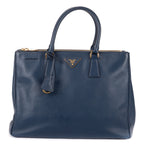 Handbag Medium Galleria Double Zip Tote Medium Navy Saffiano Leather