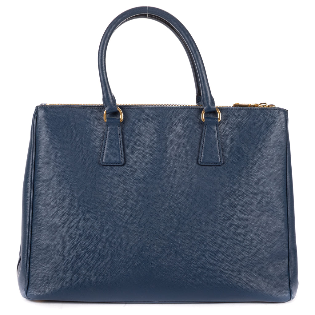 Handbag Medium Galleria Double Zip Tote Medium Navy Saffiano Leather