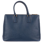Handbag Medium Galleria Double Zip Tote Medium Navy Saffiano Leather