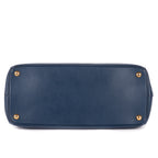 Handbag Medium Galleria Double Zip Tote Medium Navy Saffiano Leather