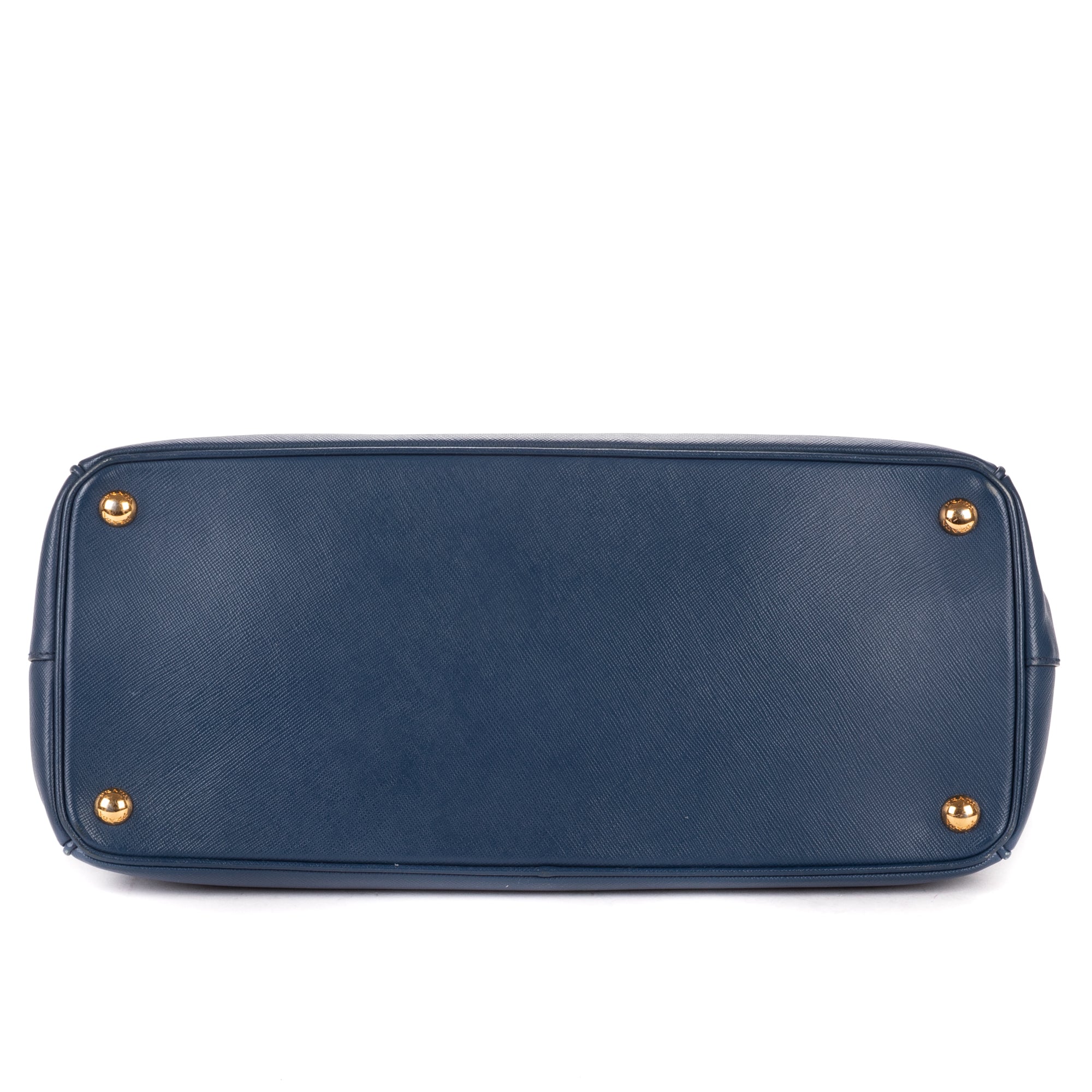 Handbag Medium Galleria Double Zip Tote Medium Navy Saffiano Leather