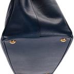 Handbag Medium Galleria Double Zip Tote Medium Navy Saffiano Leather