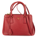 Shoulder Bag Small Galleria Double Zip Tote Small Red Saffiano Leather