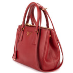 Shoulder Bag Small Galleria Double Zip Tote Small Red Saffiano Leather