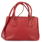 Shoulder Bag Small Galleria Double Zip Tote Small Red Saffiano Leather
