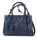 Shoulder Bag Small Galleria Double Zip Tote Small Navy Saffiano Leather
