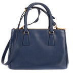 Shoulder Bag Small Galleria Double Zip Tote Small Navy Saffiano Leather