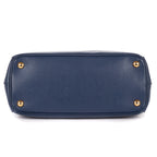Shoulder Bag Small Galleria Double Zip Tote Small Navy Saffiano Leather