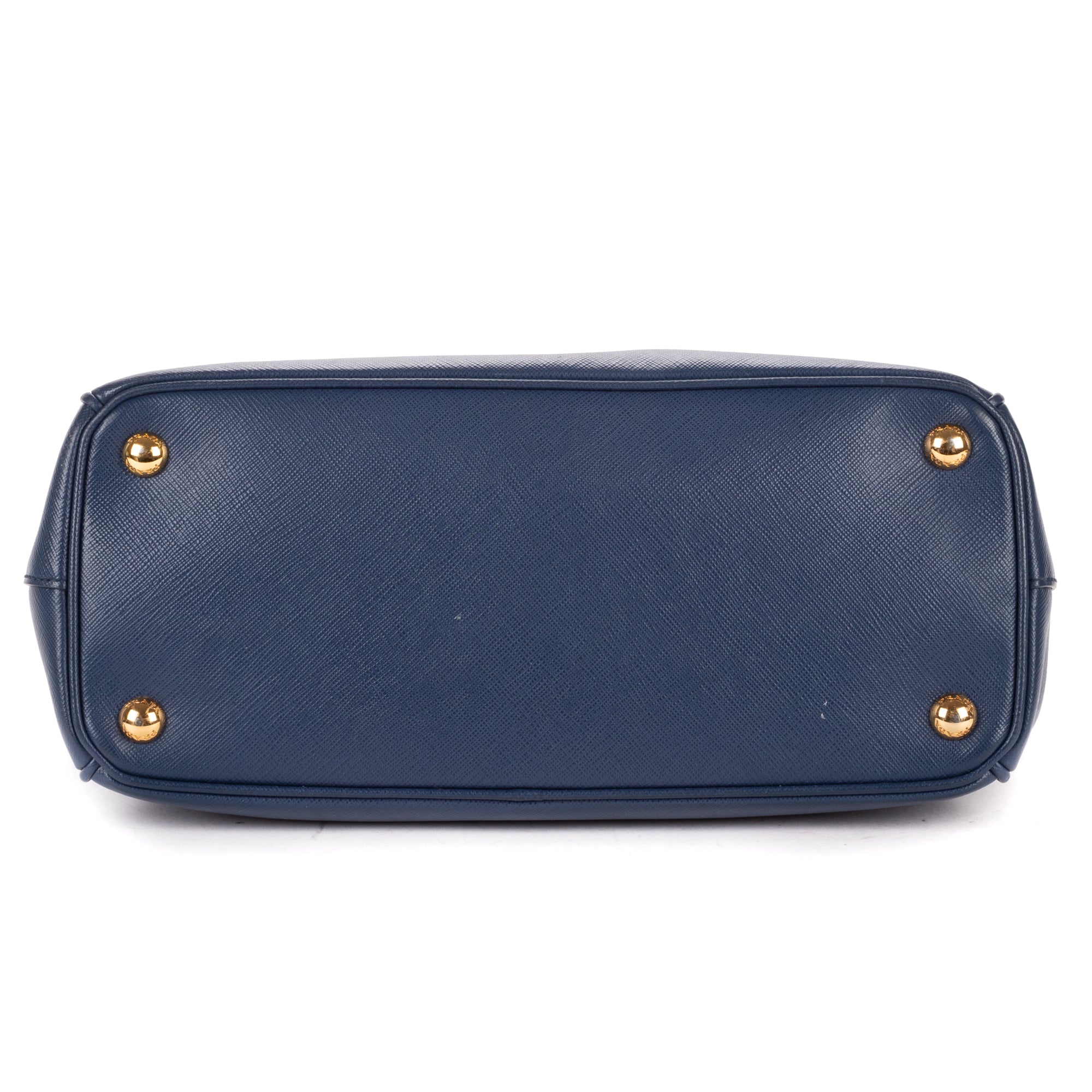Shoulder Bag Small Galleria Double Zip Tote Small Navy Saffiano Leather