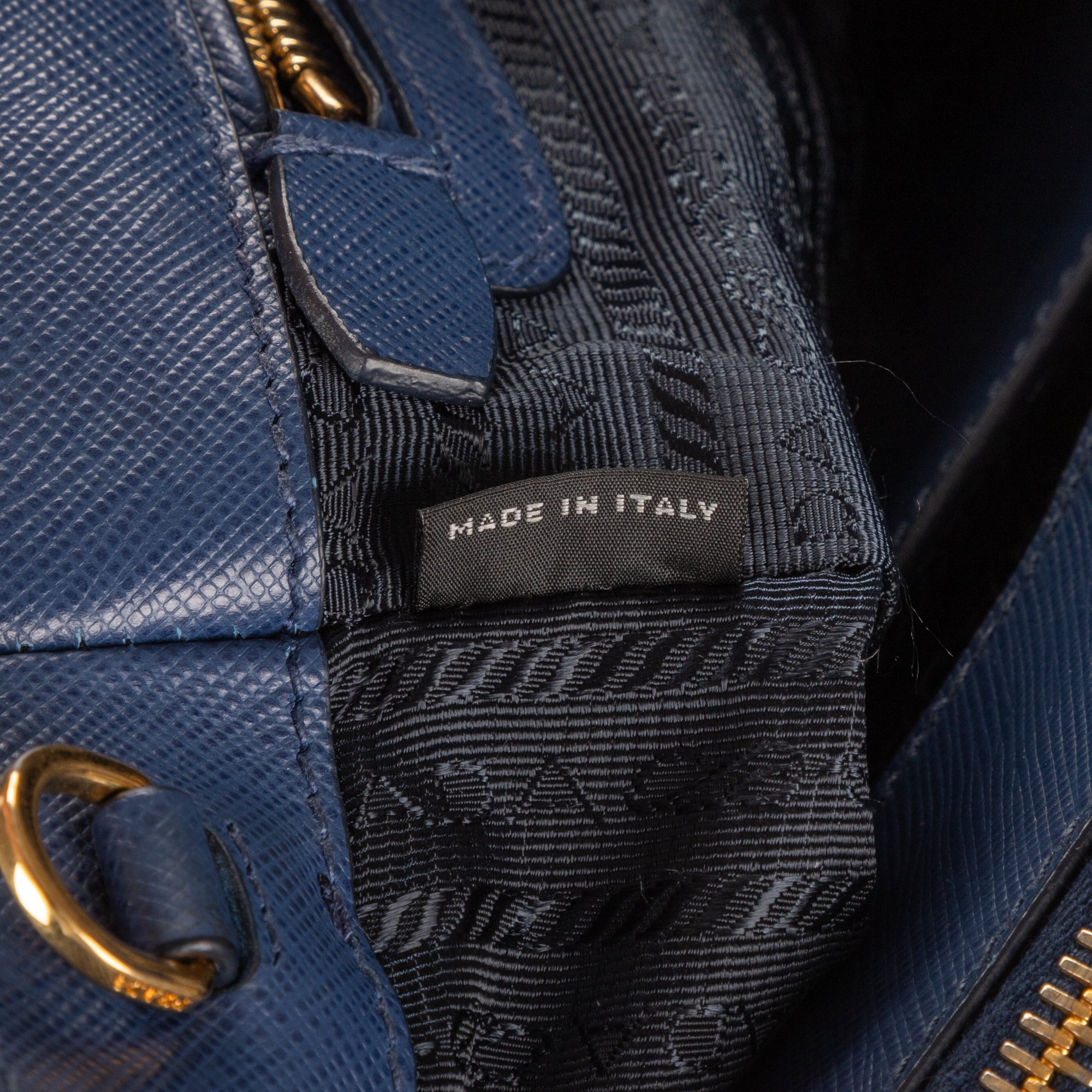 Shoulder Bag Small Galleria Double Zip Tote Small Navy Saffiano Leather