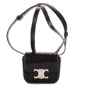 Bolso de Hombro Mini Claude Mini Cuero de Ternera con Lentejuelas Negras
