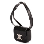 Shoulder Bag Mini Claude Mini Black Sequin Calfskin Leather