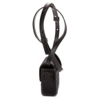 Bolso de Hombro Mini Claude Mini Cuero de Ternera con Lentejuelas Negras