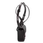 Bolso de Hombro Mini Claude Mini Cuero de Ternera con Lentejuelas Negras