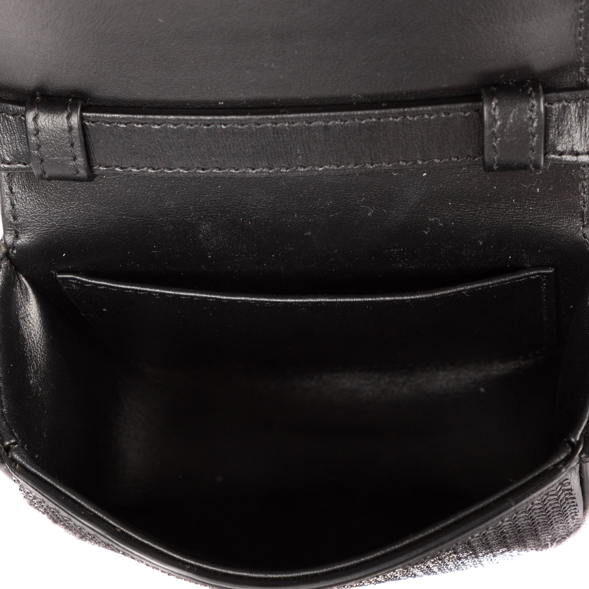 Shoulder Bag Mini Claude Mini Black Sequin Calfskin Leather